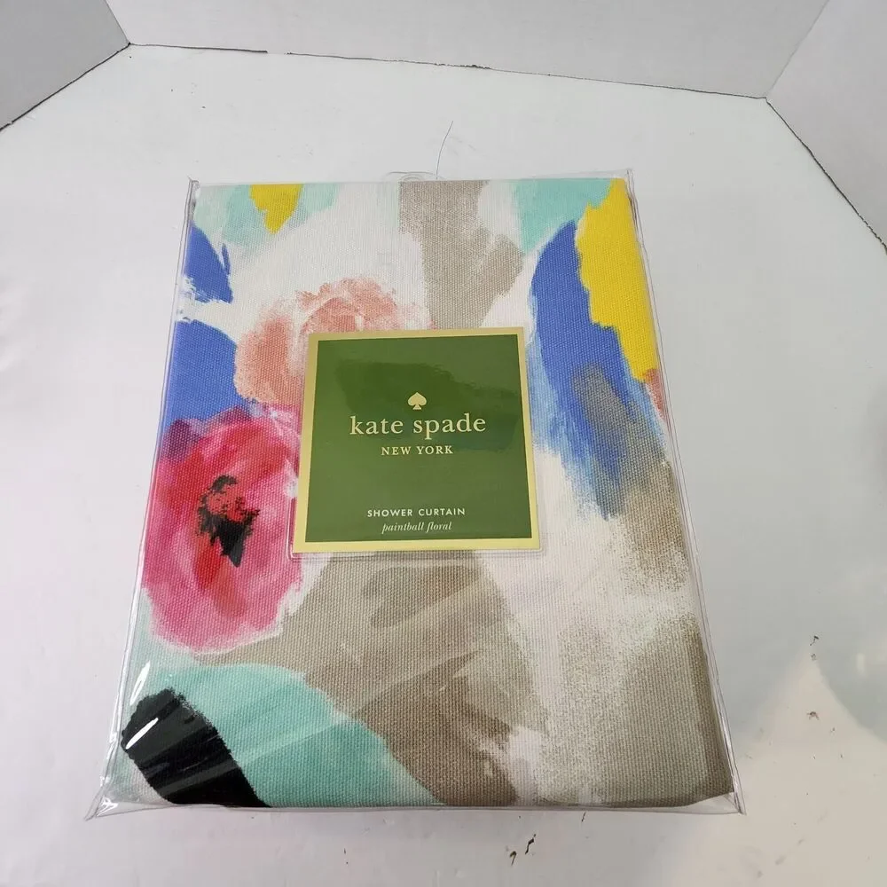 Kate Spade New York Paintball Floral Shower Curtain 72X72 Watercolor Abstract